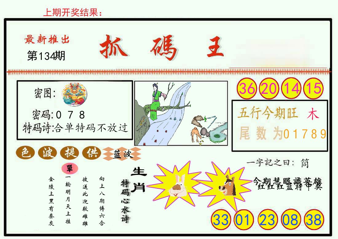 最新抓码王 第134期