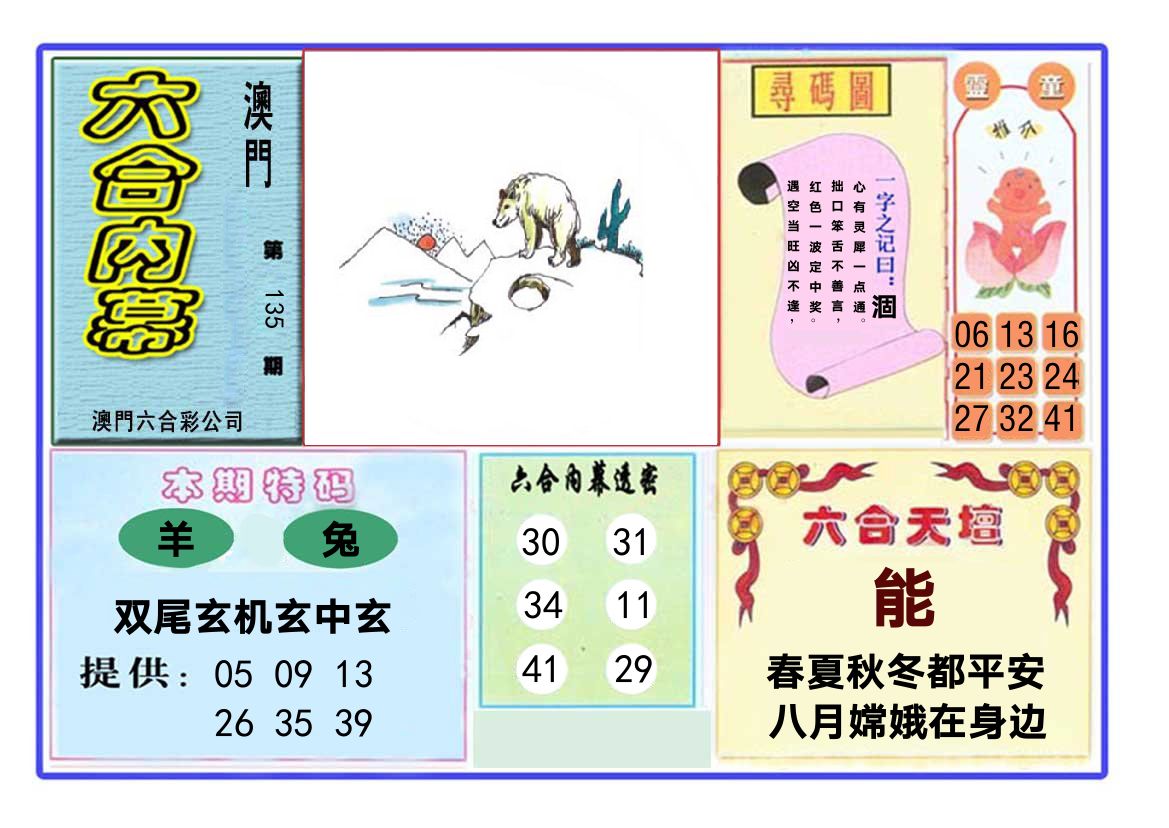 六合内幕 第135期