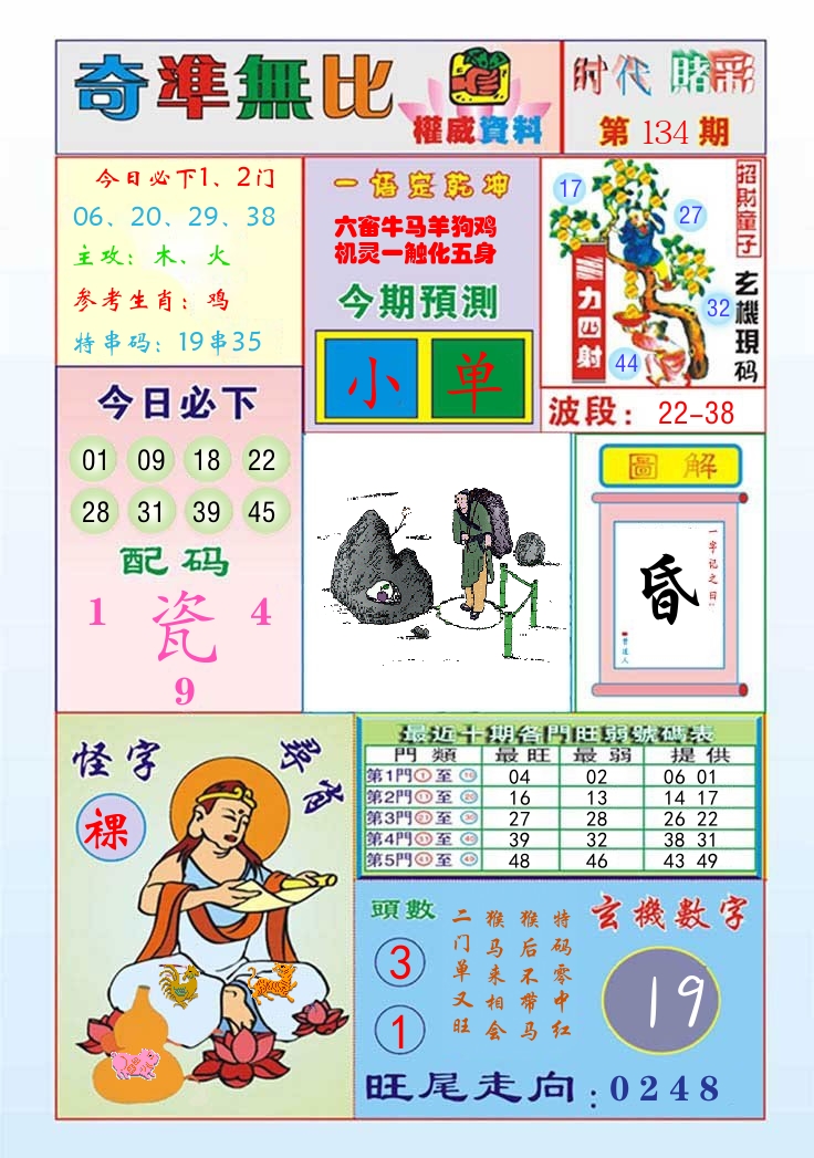 时代赌彩 第135期