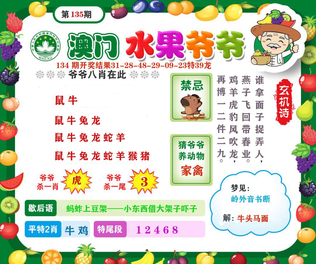 澳门水果爷爷 第135期