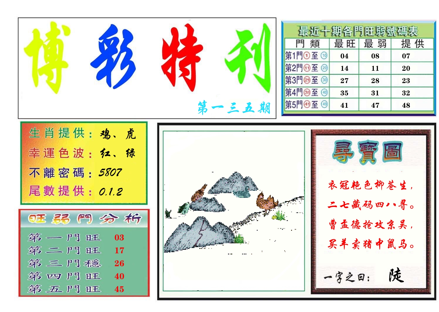 博彩特刊 第136期