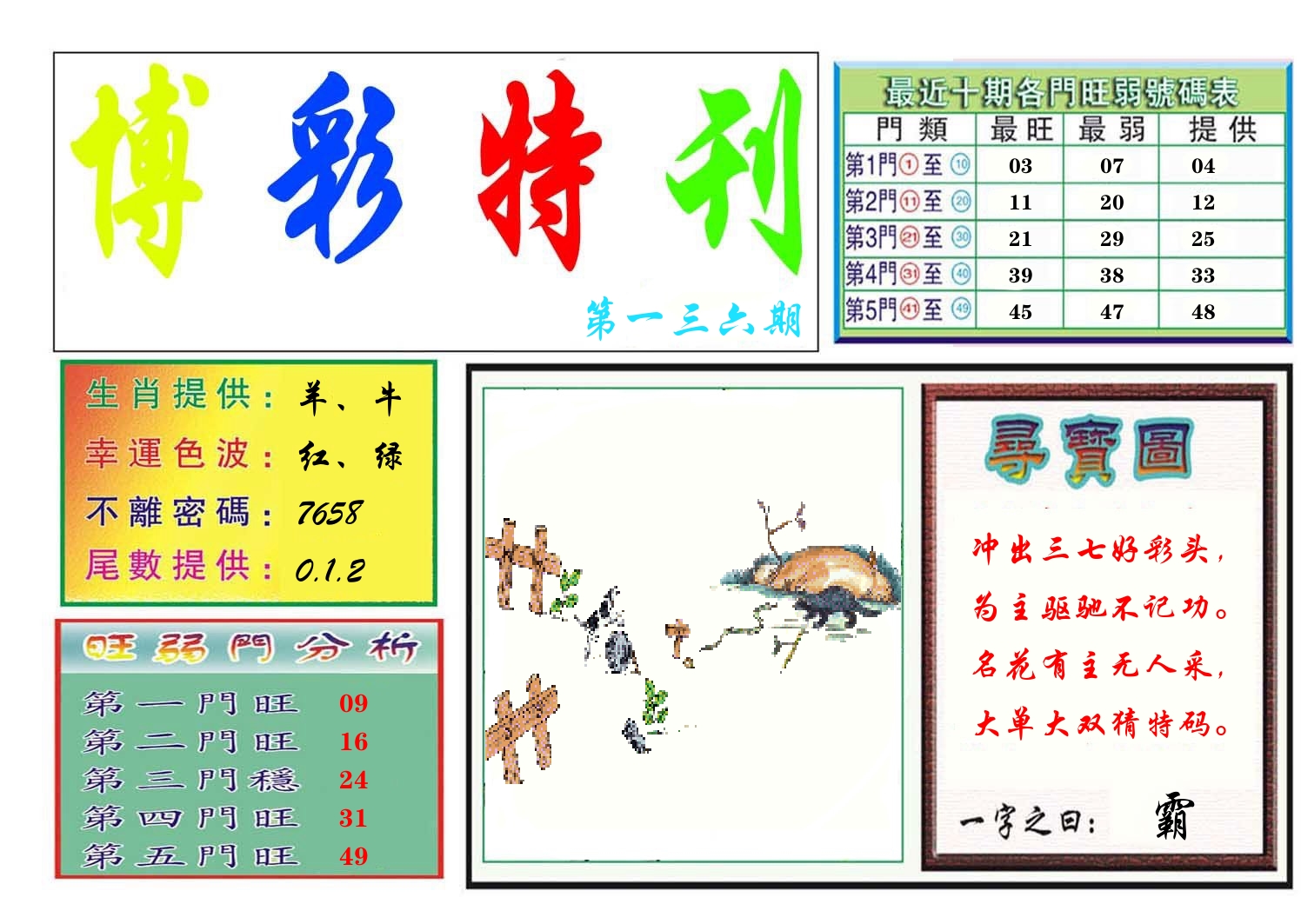 博彩特刊 第137期