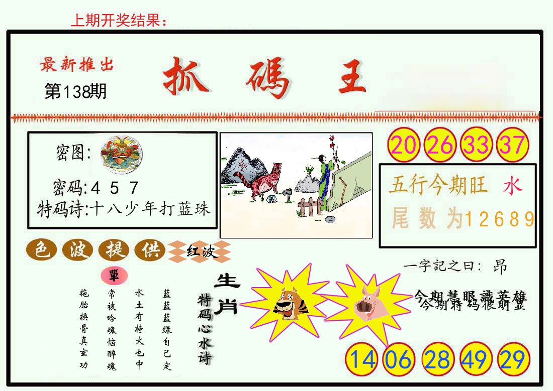 最新抓码王 第138期