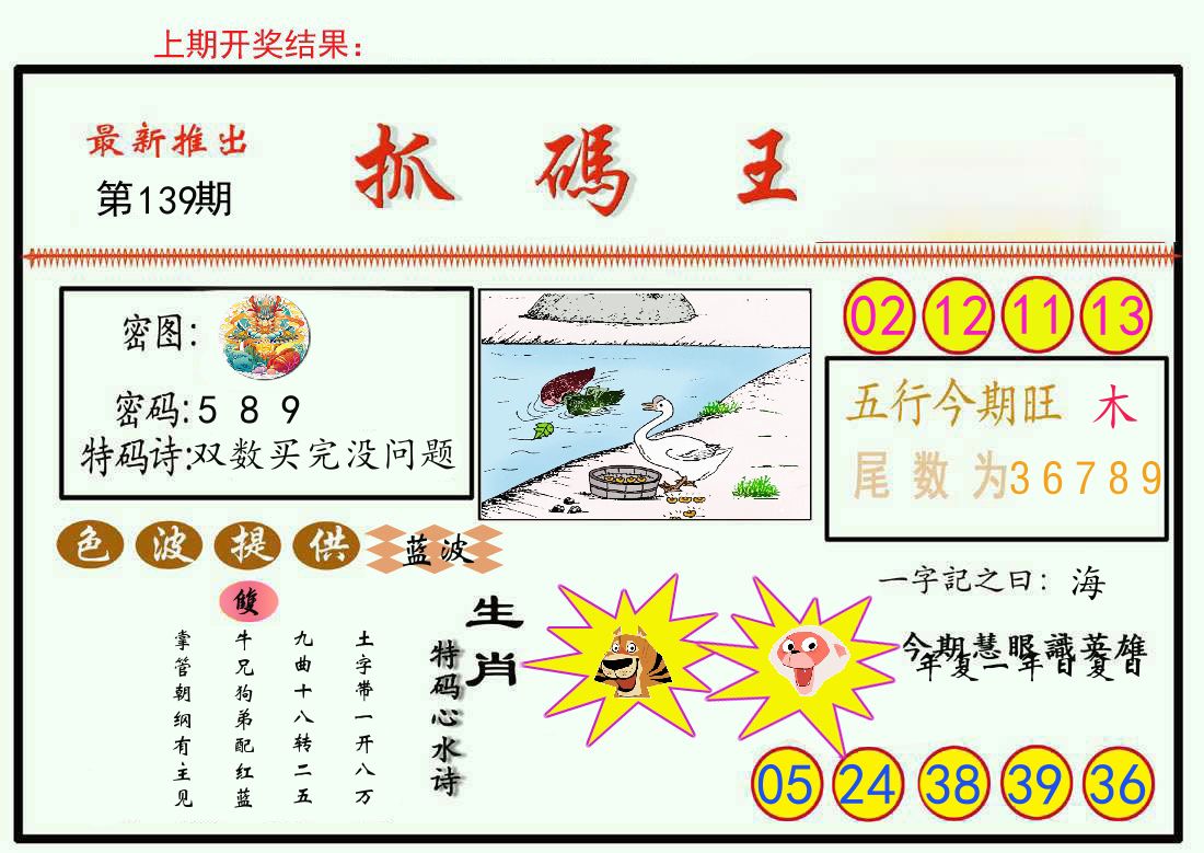 最新抓码王 第139期