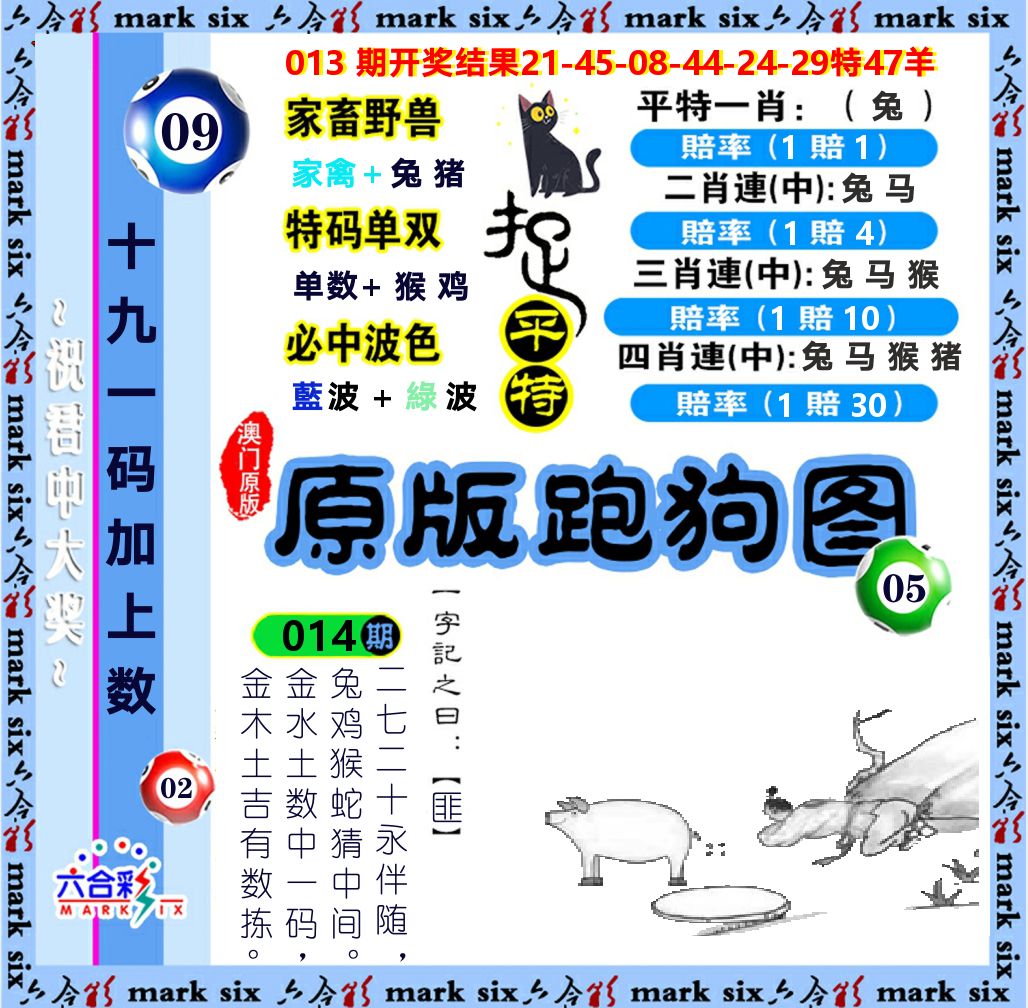原版跑狗图 第14期