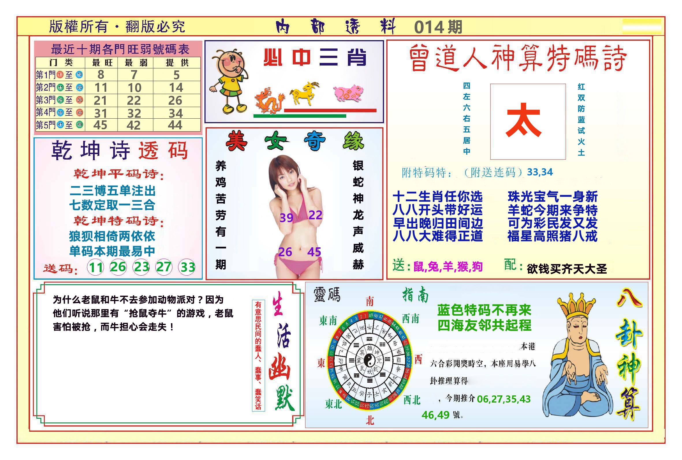 澳门内部透料B 第14期