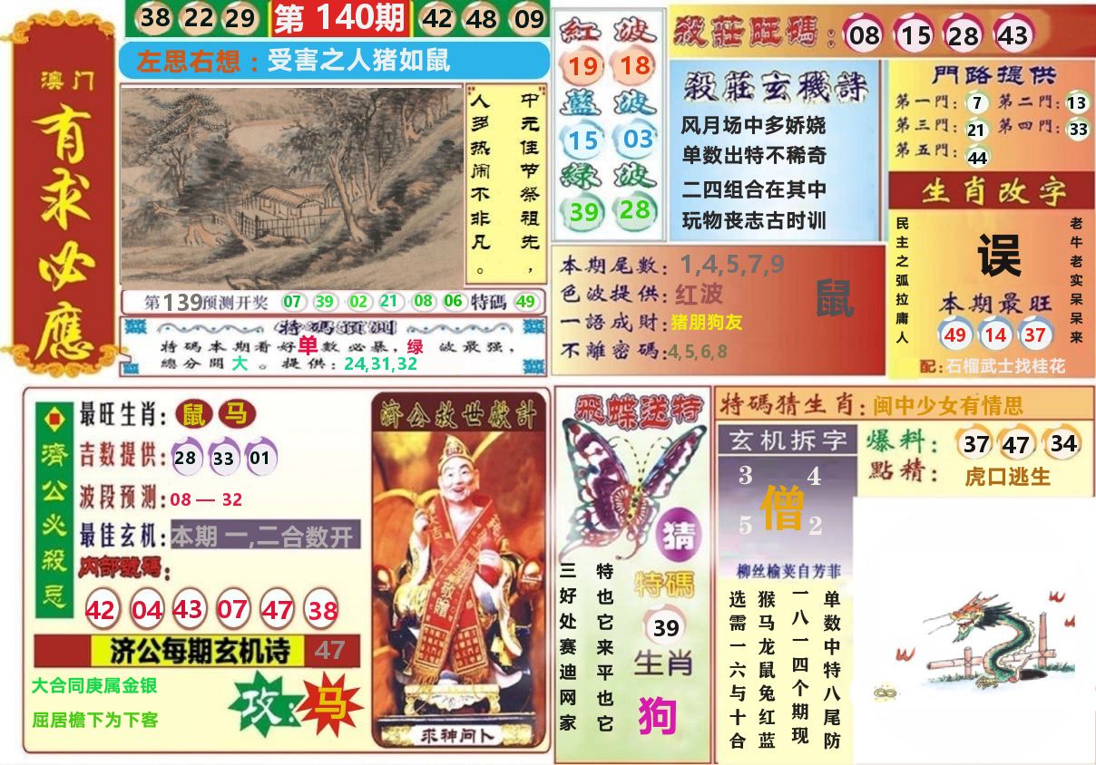 澳门有求必应 第140期
