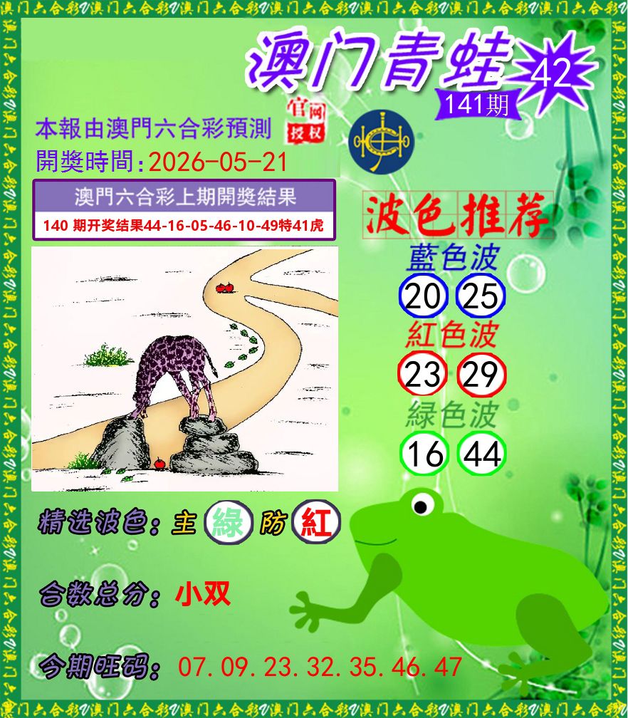 青蛙系列42 第141期