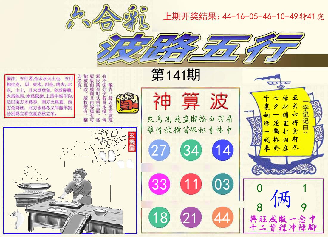 波路五行 第141期