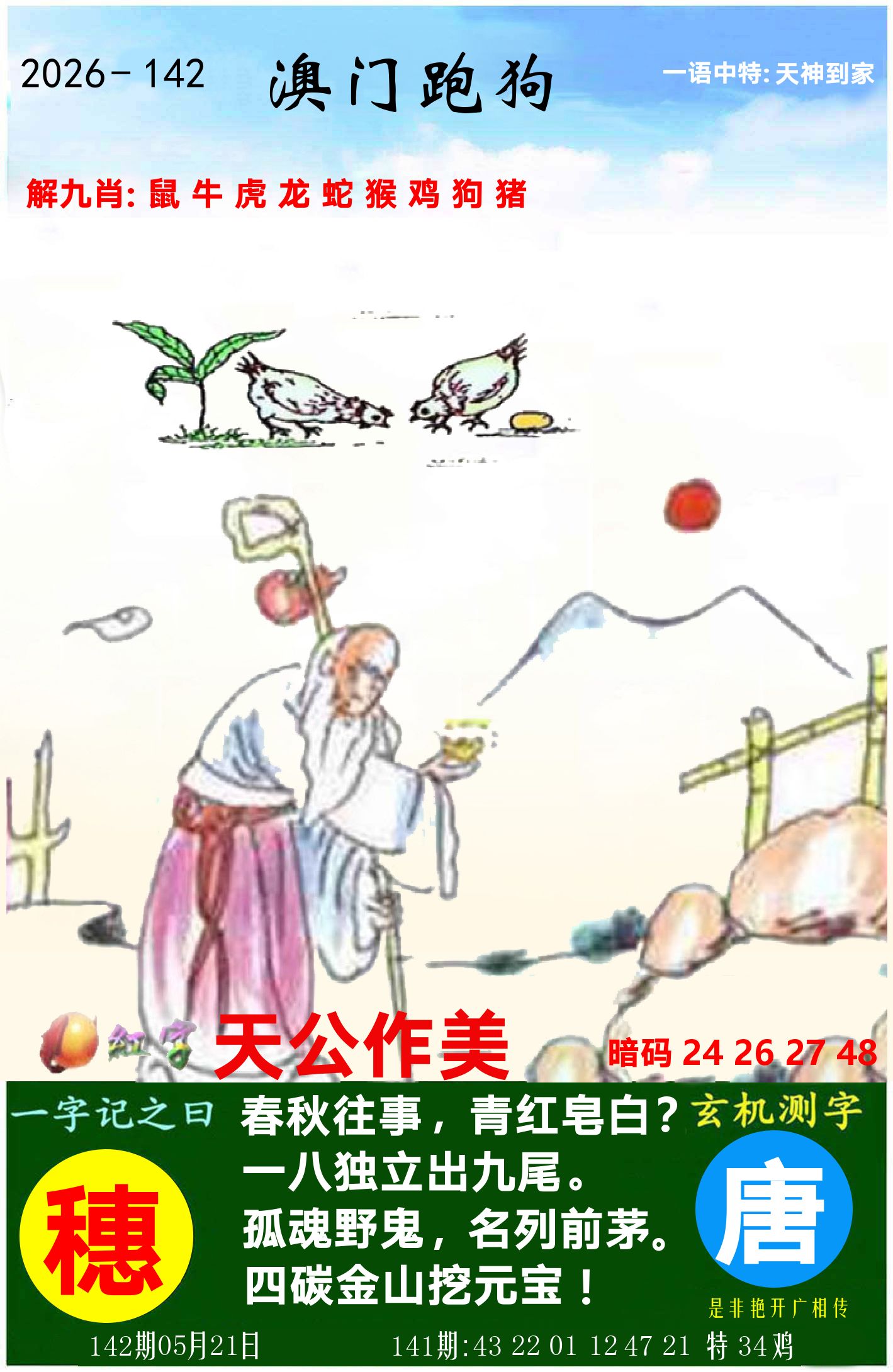 澳门跑狗图 第142期
