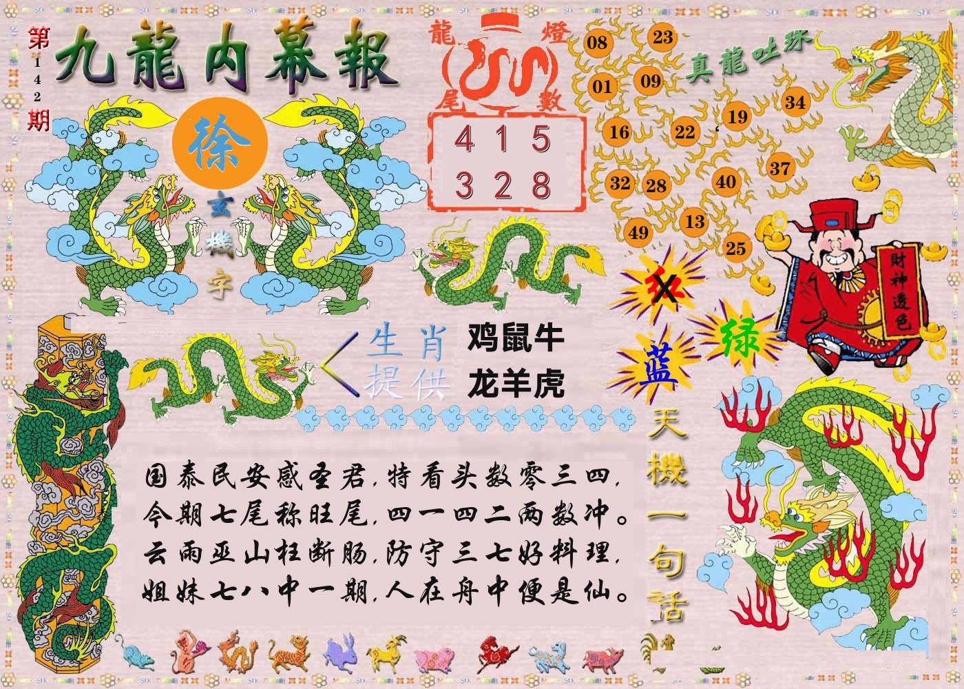 澳门内幕报 第142期