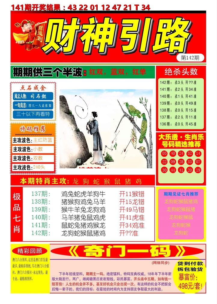 财神引路 第142期