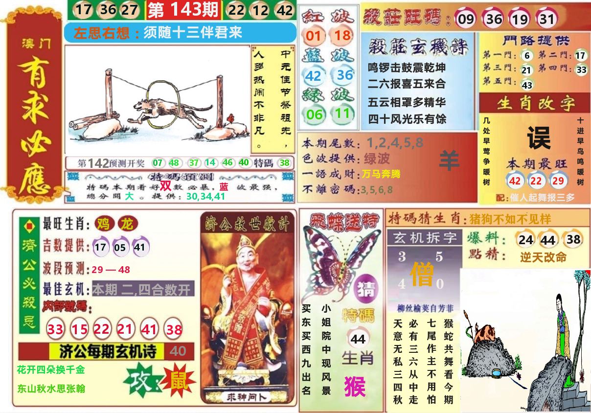 澳门有求必应 第143期