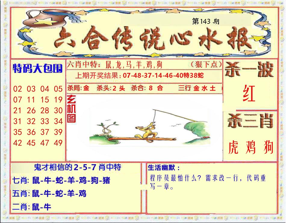 六合传说心水报 第143期