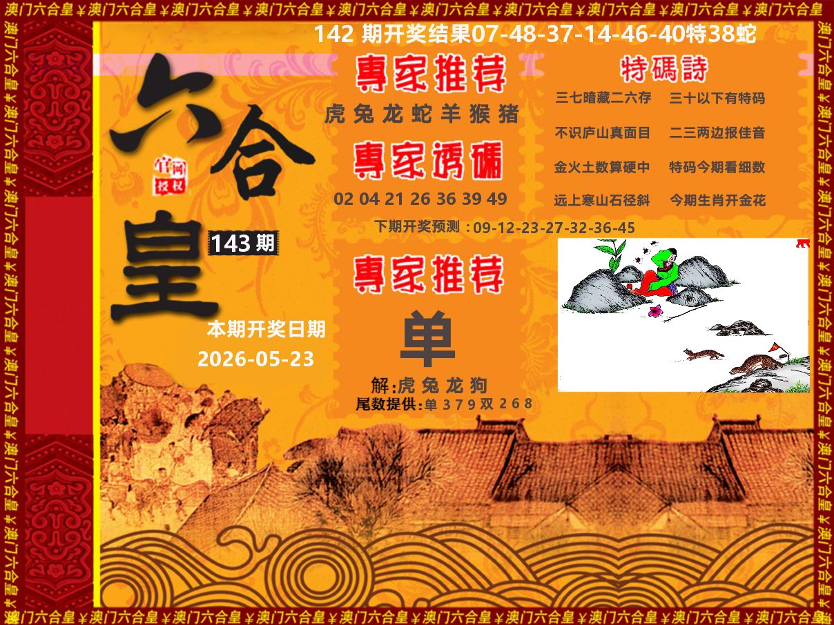 六合皇系列 第143期