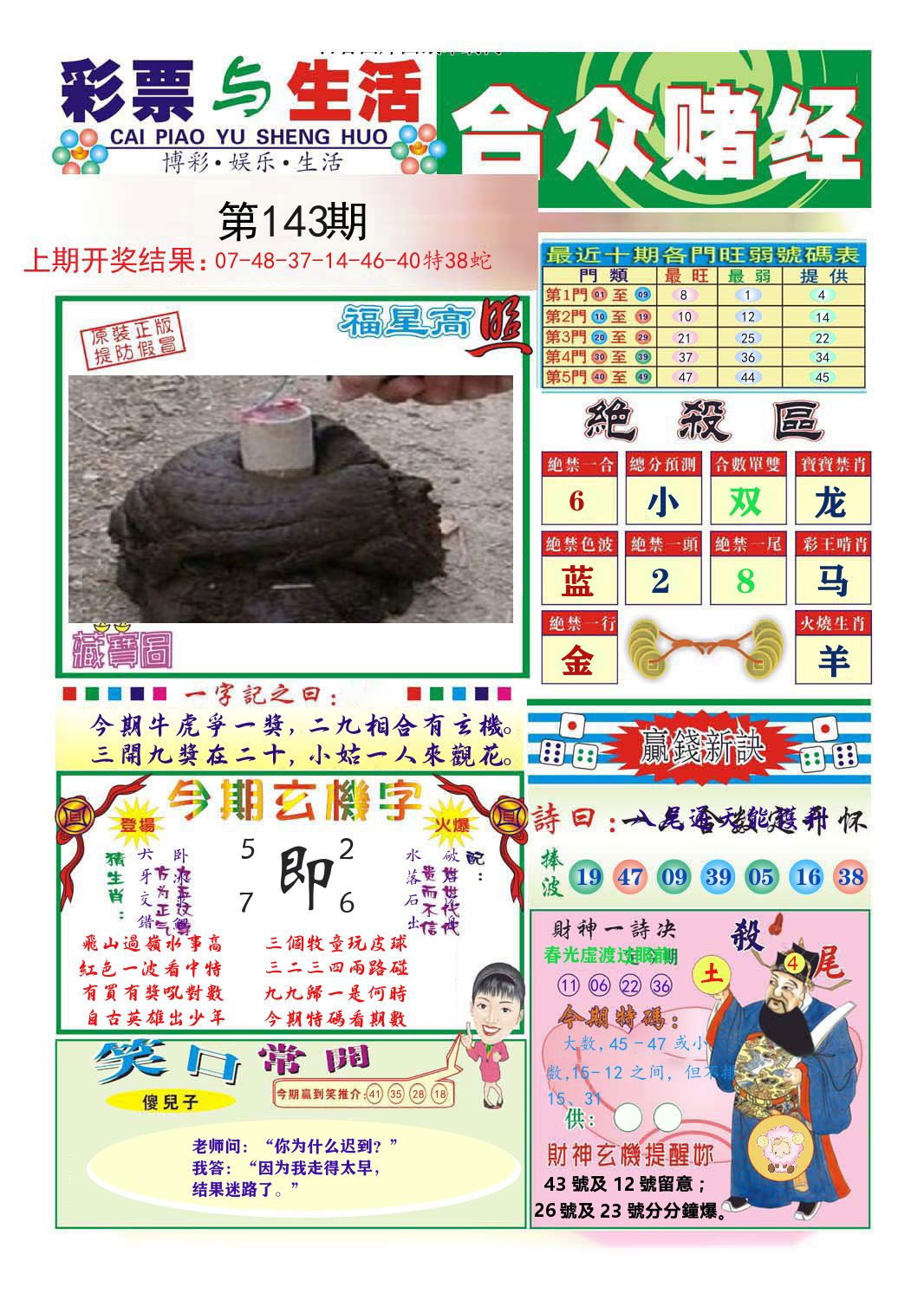 合众赌经 第143期