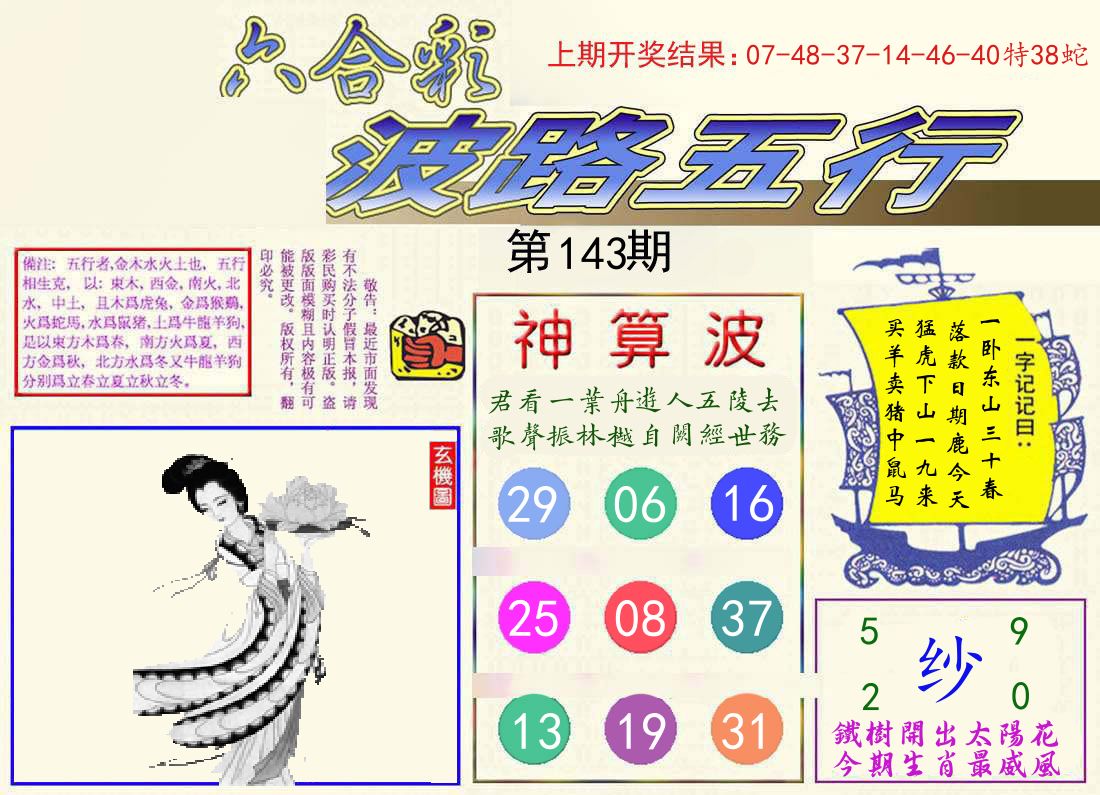 波路五行 第143期