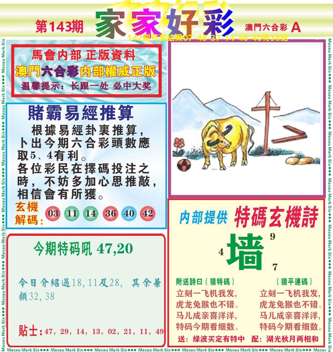 家家好彩A 第143期