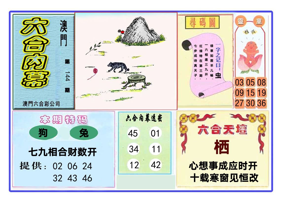 六合内幕 第144期