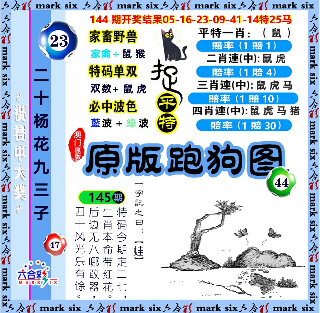 原版跑狗图 第145期