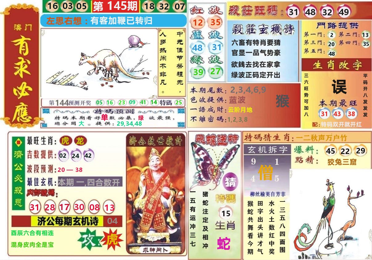 澳门有求必应 第145期