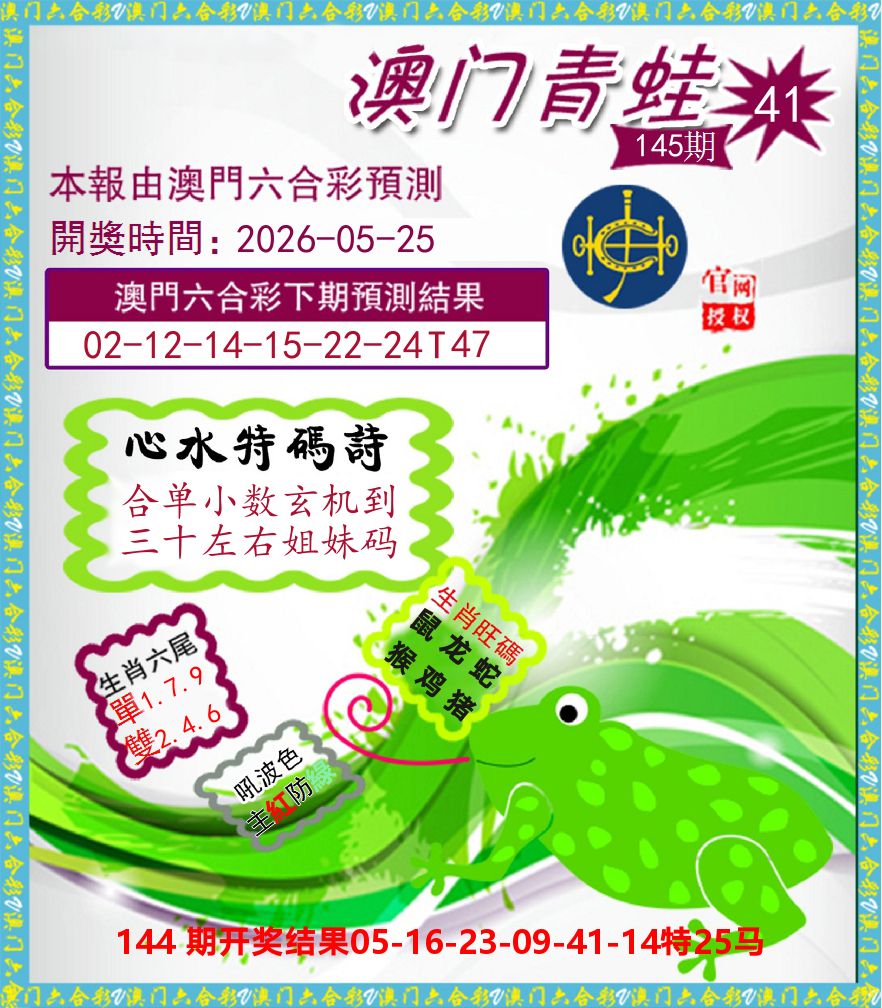 青蛙系列41 第145期