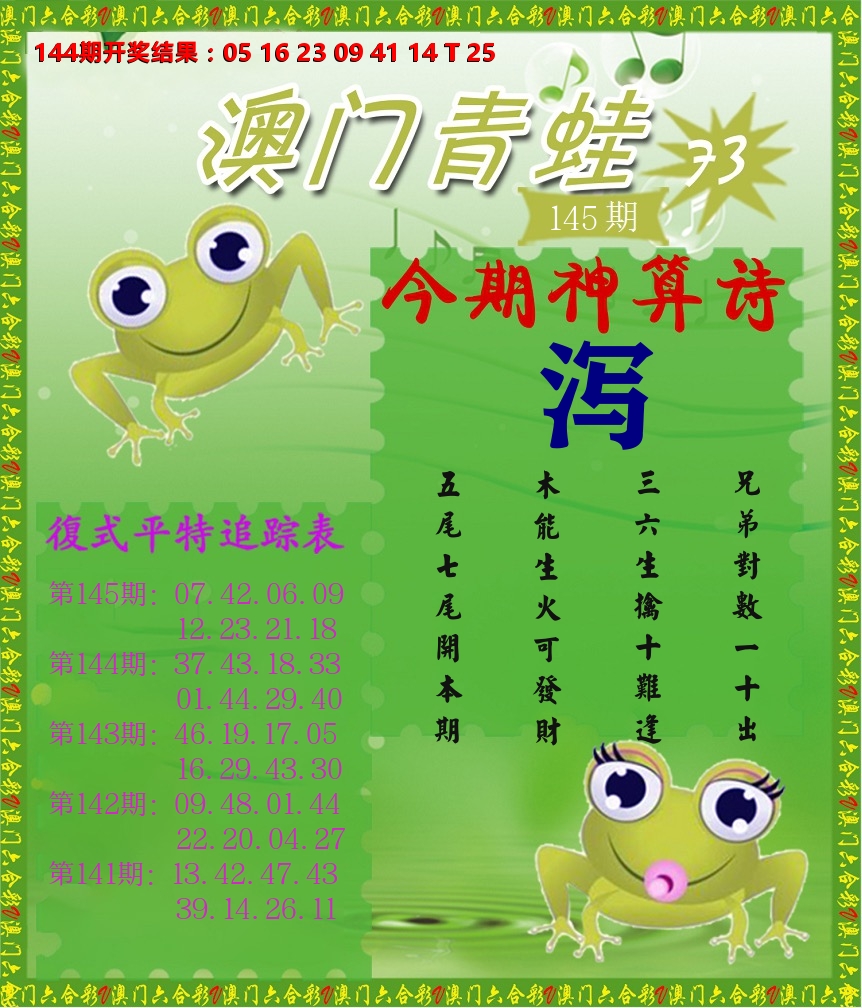 青蛙系列73 第145期