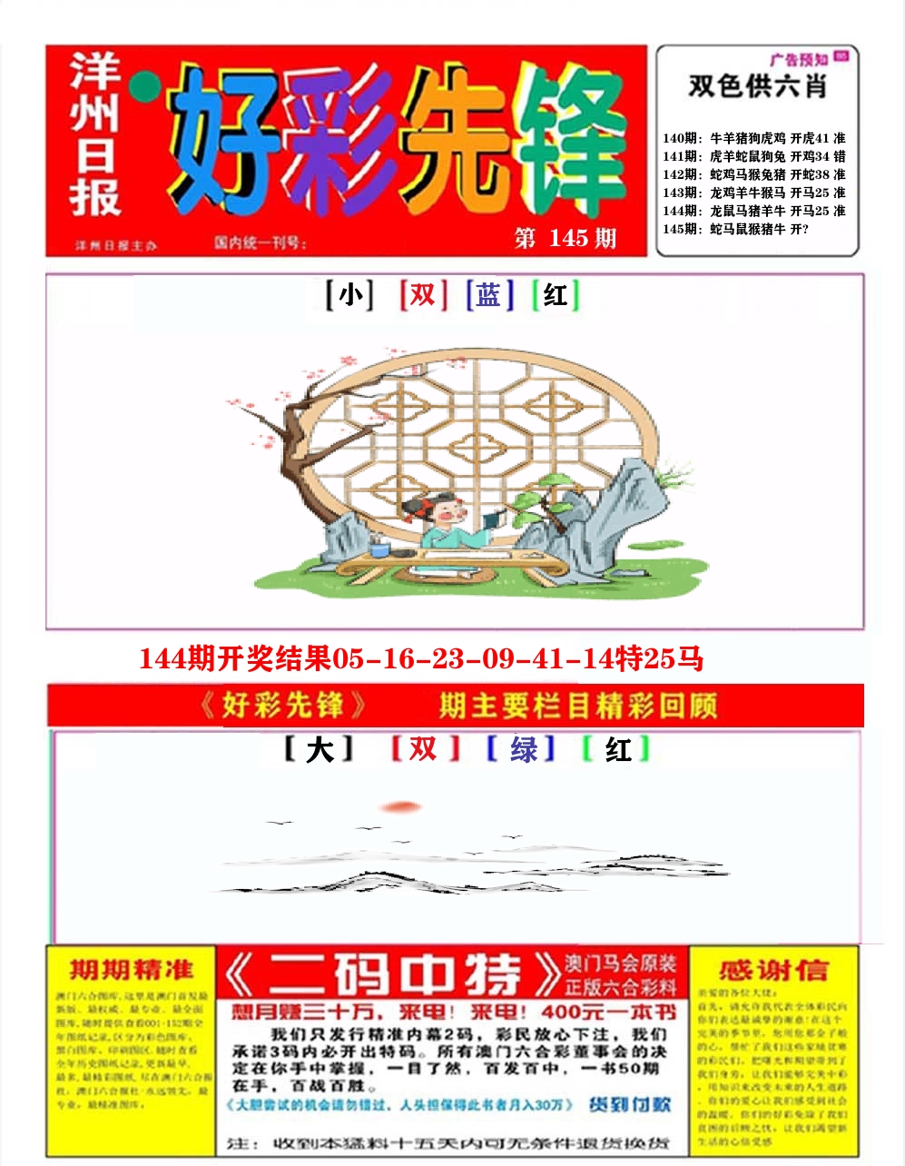 好彩先锋A 第145期