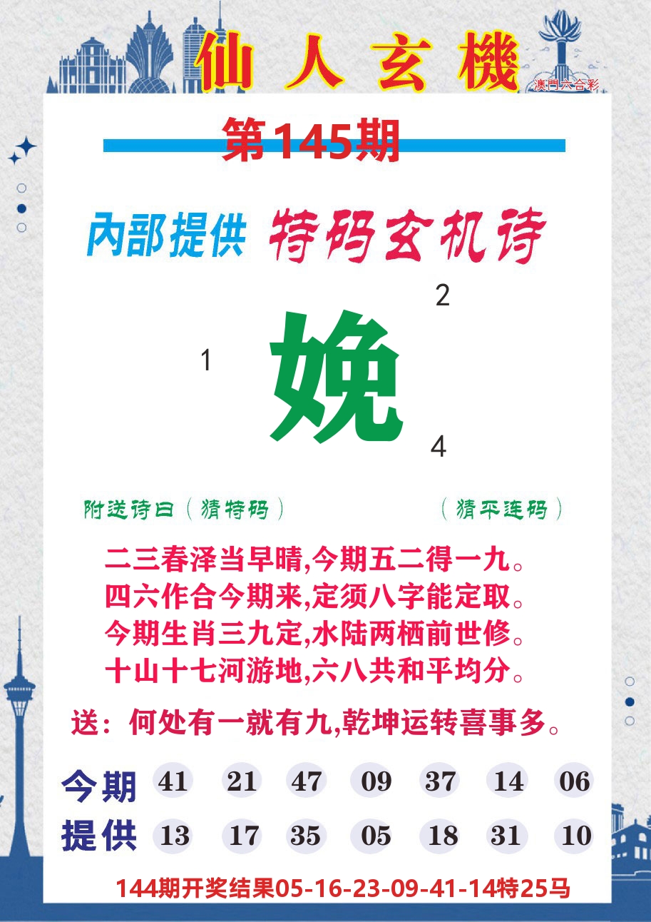 澳门钱多多D 第145期