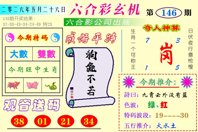 澳门六合玄机 第146期