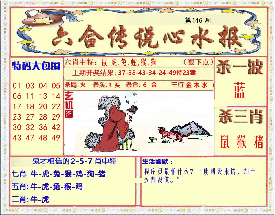 六合传说心水报 第146期