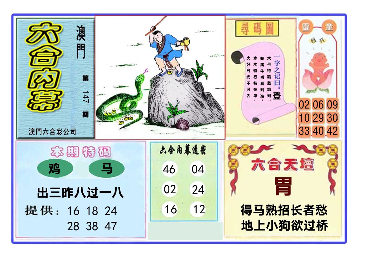 六合内幕 第147期