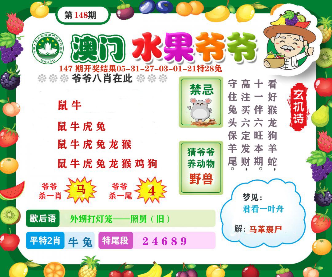 澳门水果爷爷 第148期