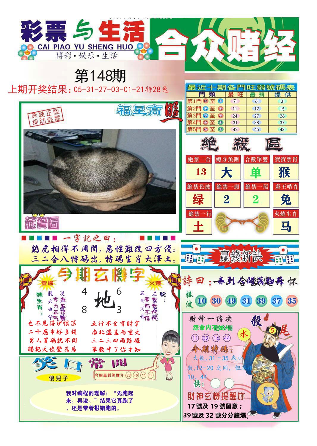 合众赌经 第148期