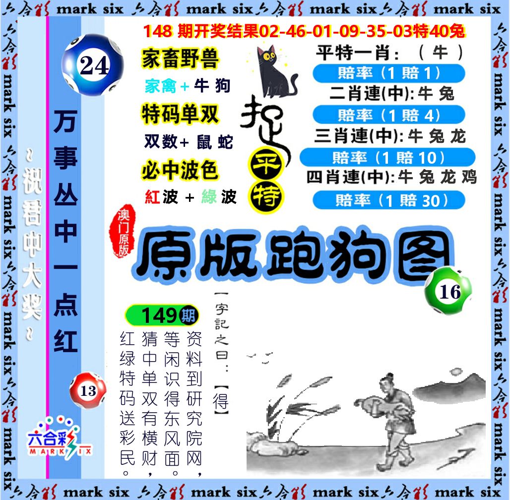 原版跑狗图 第149期
