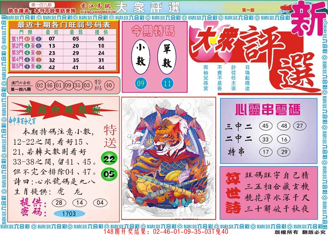 澳门大众评选 第149期