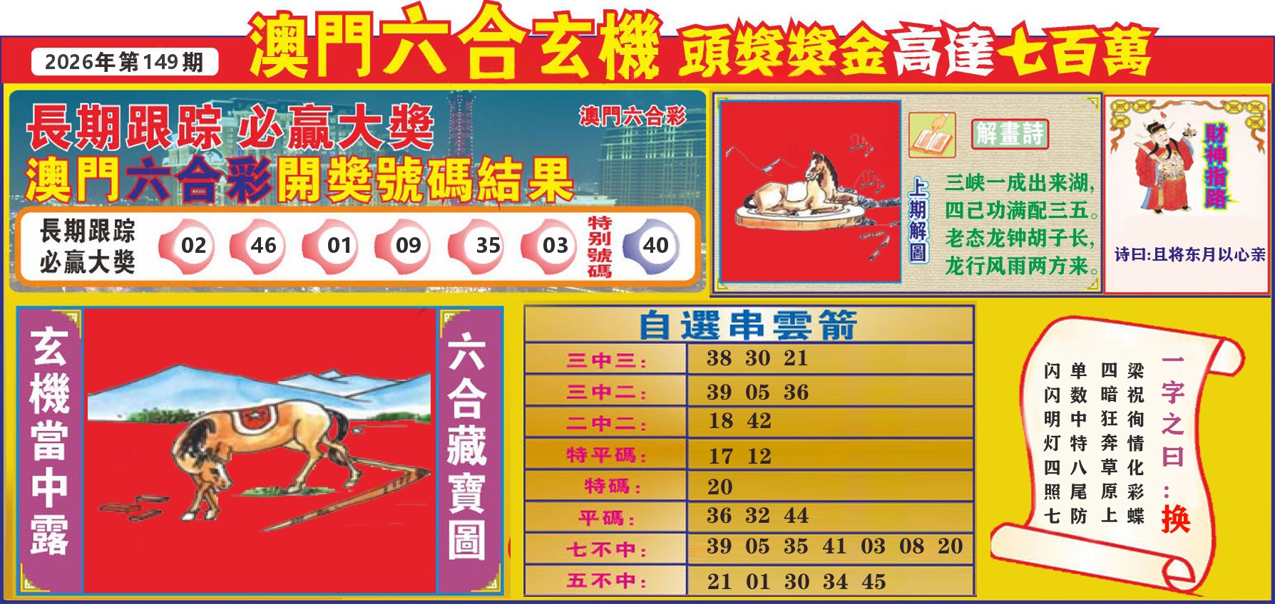 七星彩图C 第149期