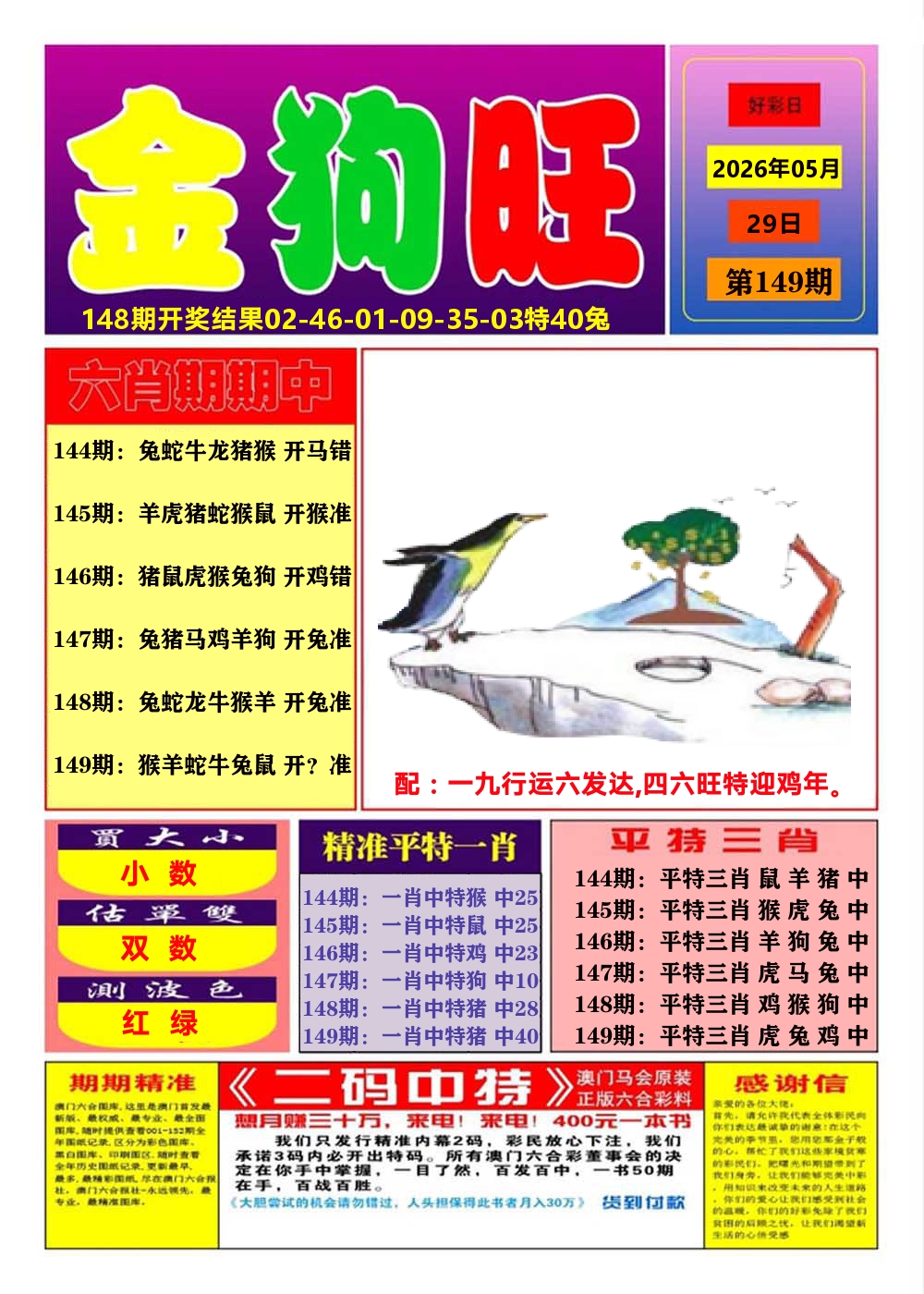 澳门金狗旺A 第149期