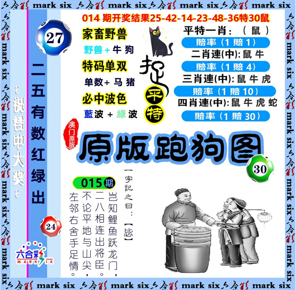 原版跑狗图 第15期