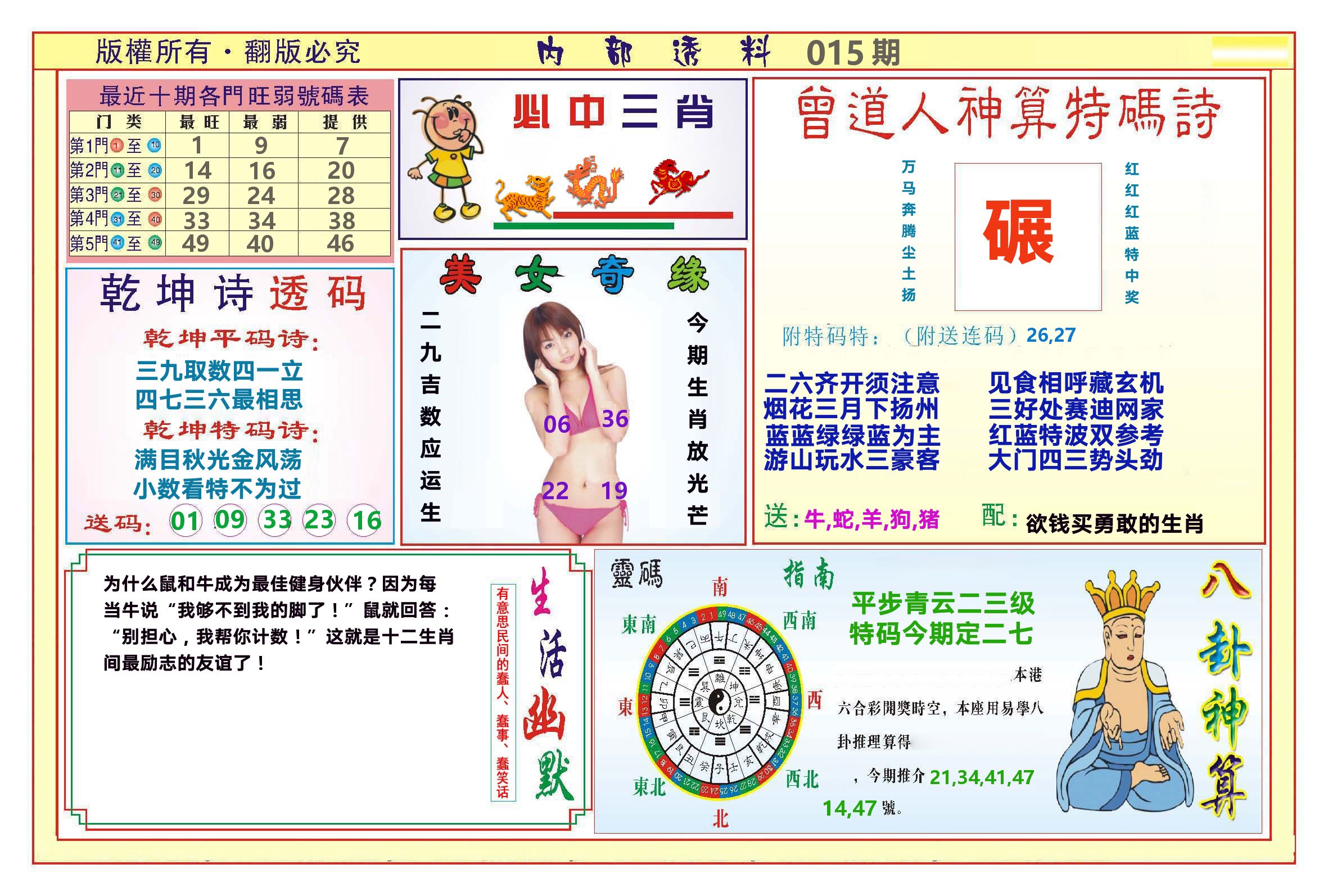 澳门内部透料B 第15期