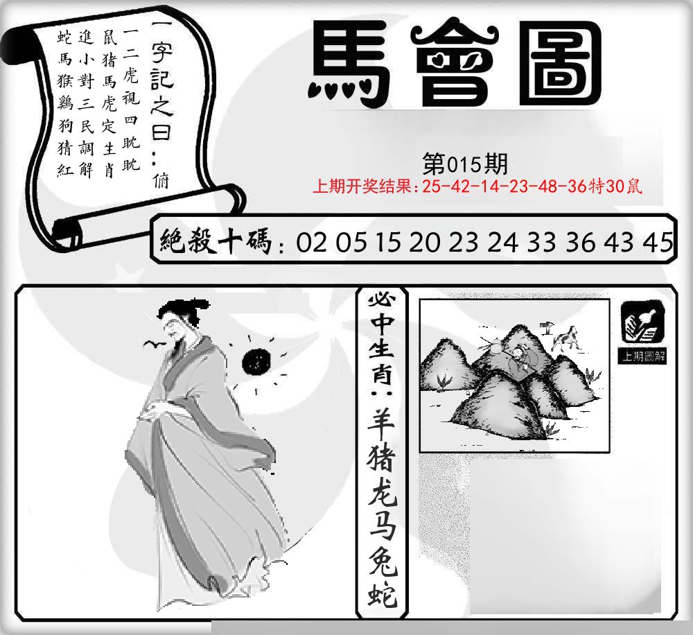 马会图 第15期
