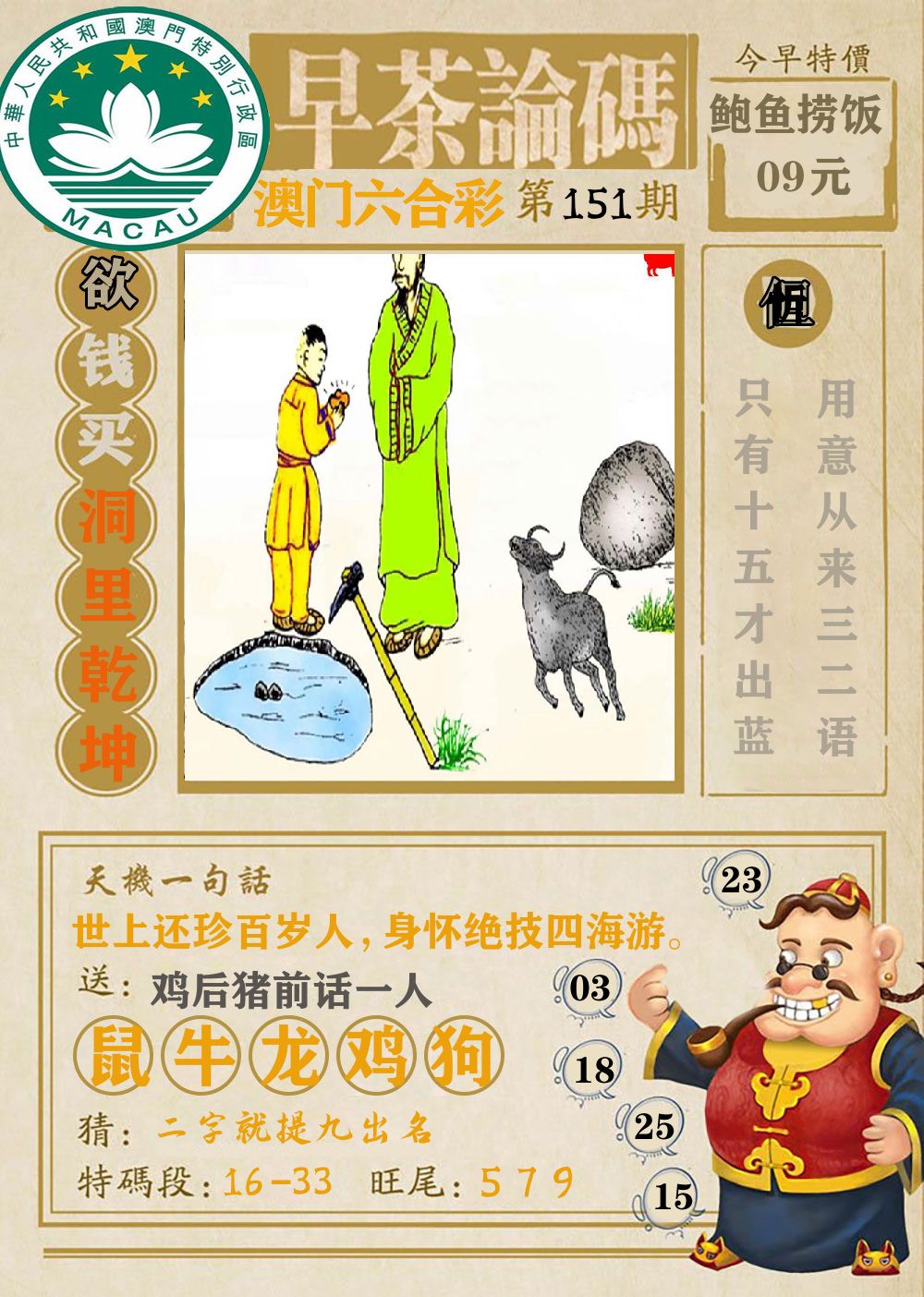 早茶论码 第151期