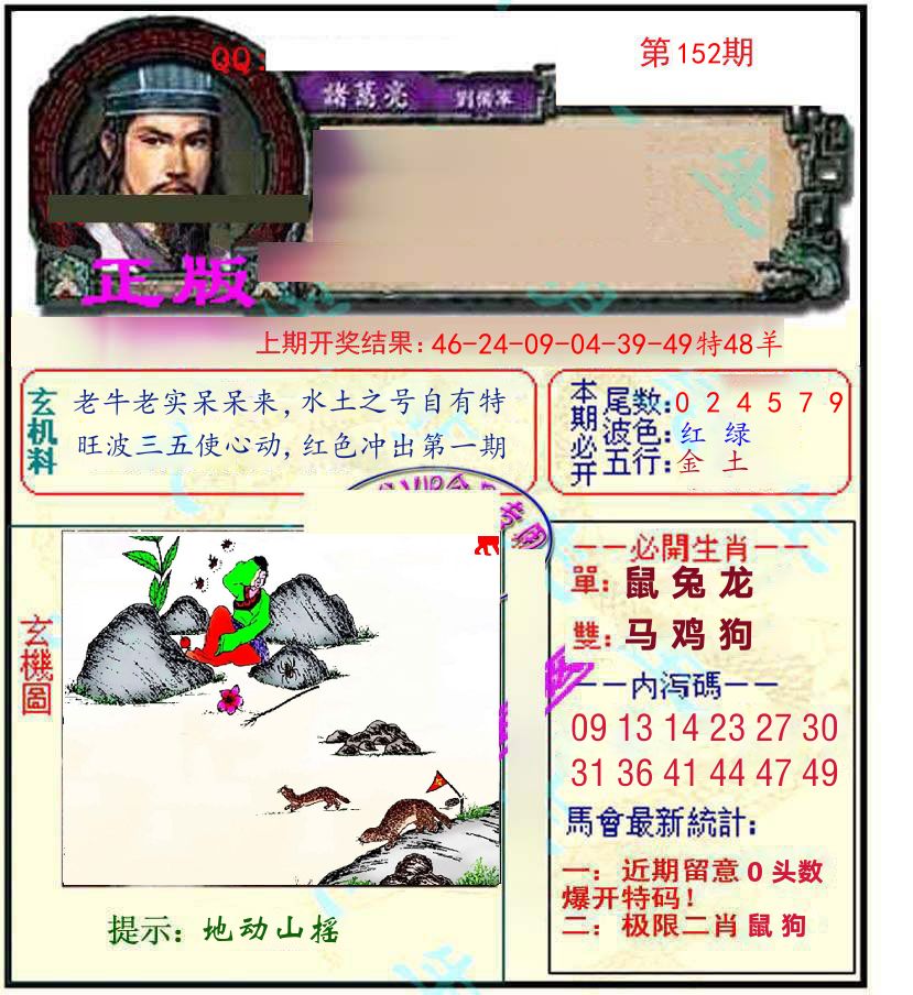 诸葛亮玄机 第152期