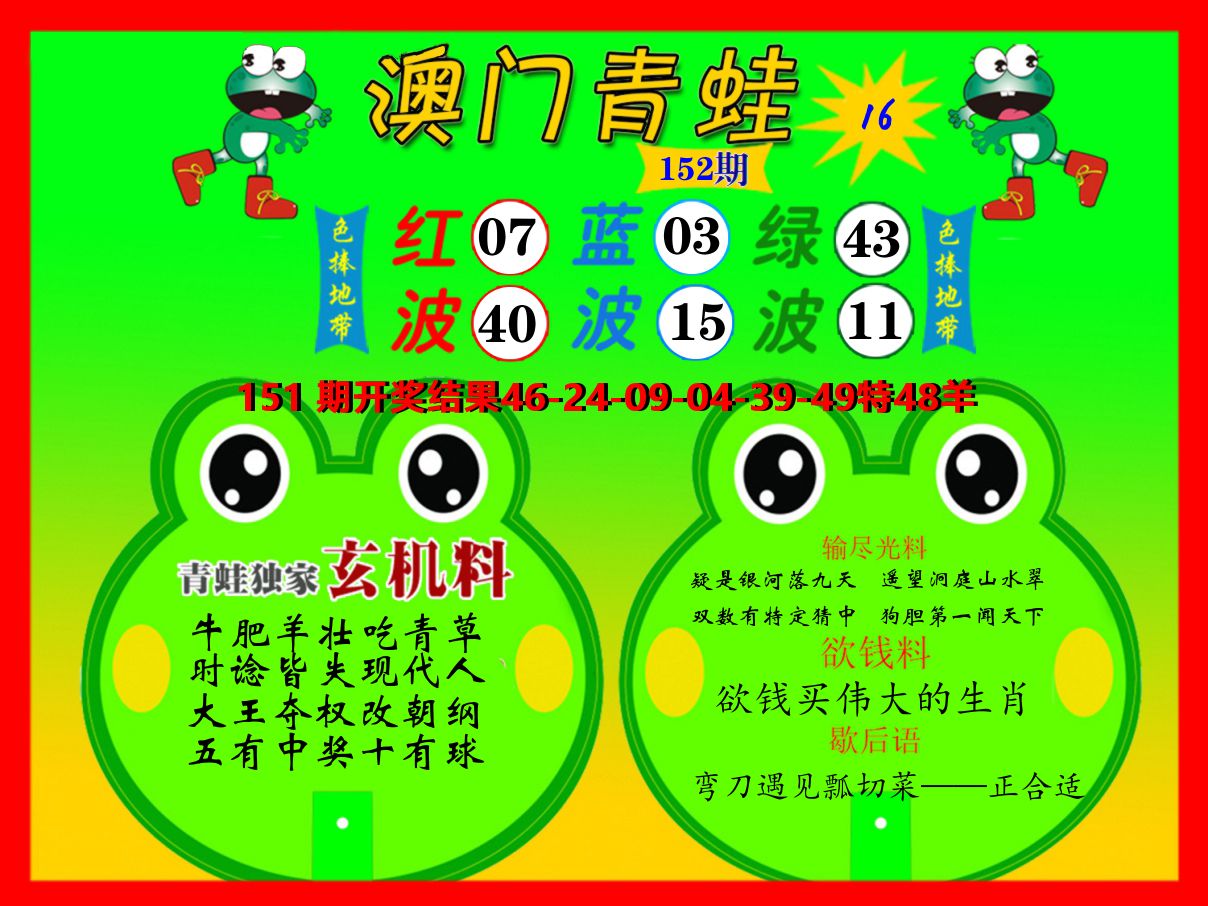 青蛙系列16 第152期