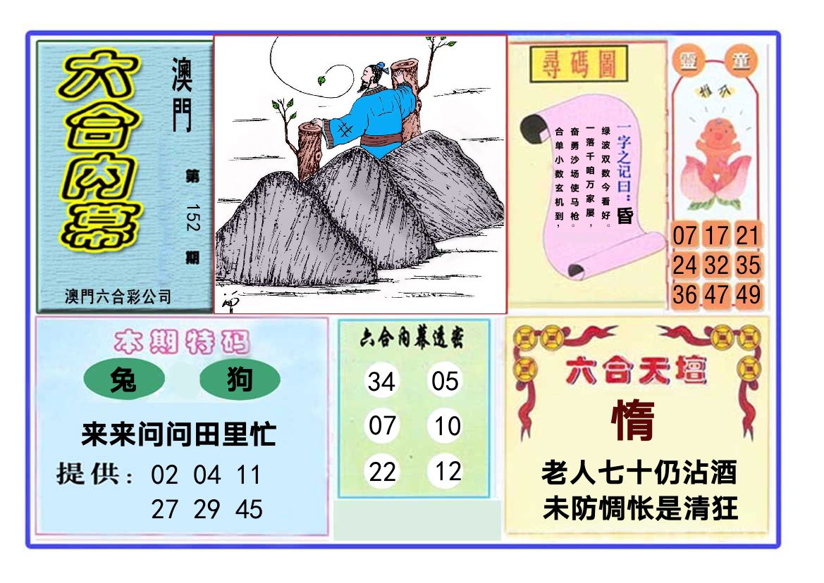 六合内幕 第152期