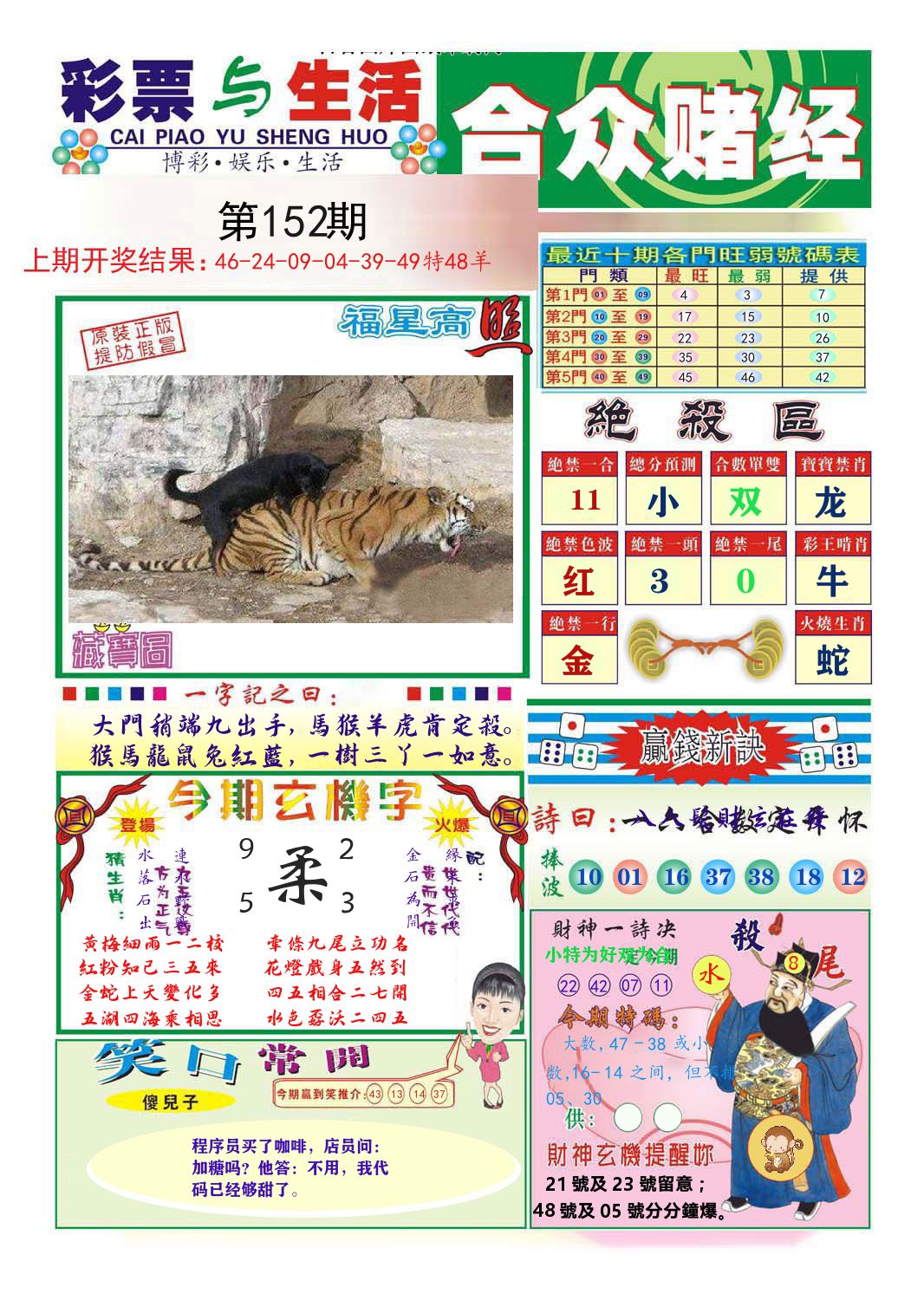合众赌经 第152期