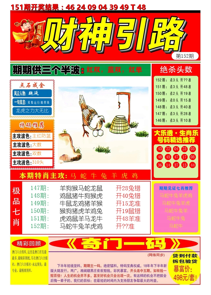 财神引路 第152期