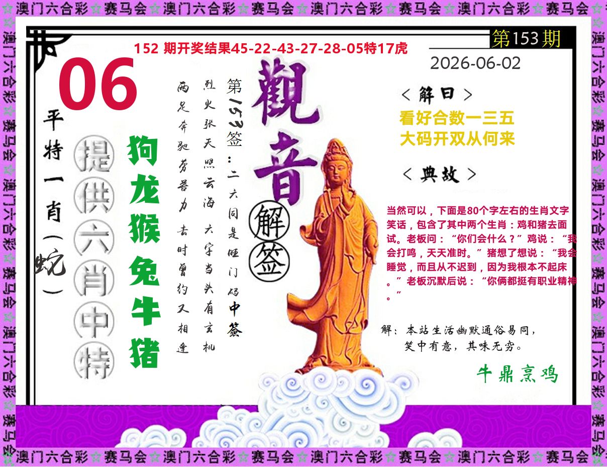 观音解签 第153期