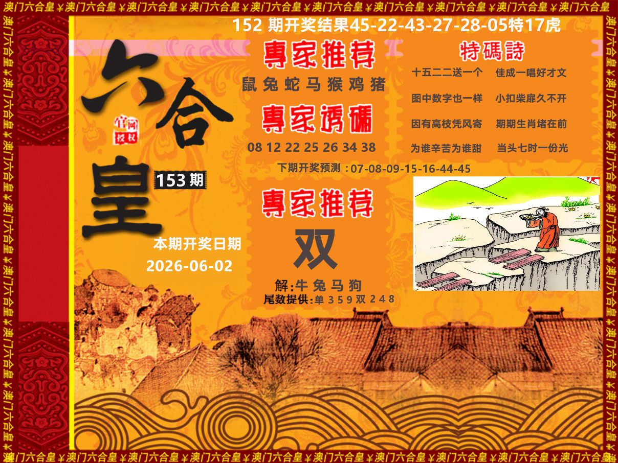 六合皇系列 第153期