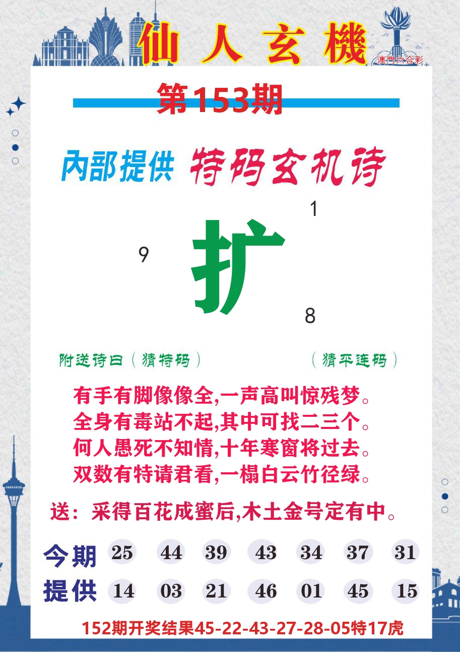澳门钱多多D 第153期